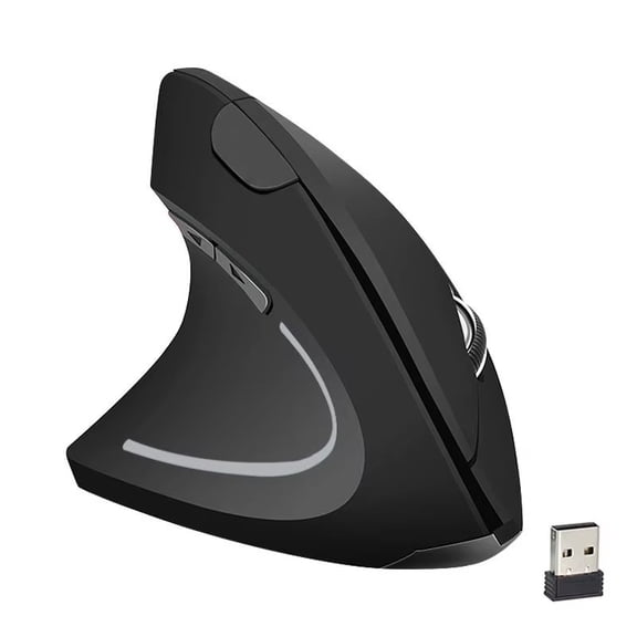 Navor Left-Handed Vertical Mouse 2.4G Wireless Ergonomic Silent Click Mouse with Nano Receiver