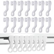 Navoys 40 Glider Hooks Curtain Rail Gliders, White Track Hooks