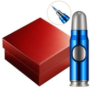 Navpeak Windproof Butane Torch Lighter - Refillable Jet Flame Lighter Bullet Shaped for Cigars, Candles, Outdoor, Desserts, and Baking, BBQ & Emergency Survival Gear (Butane Not Included) (Blue)