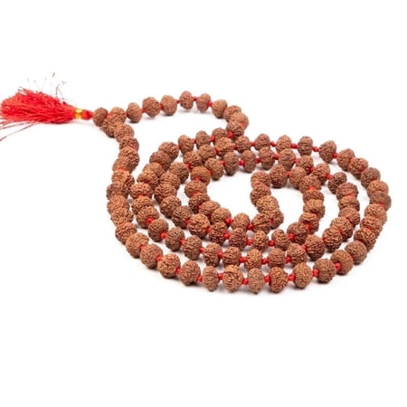 Navratran Gems 10 Mukhi Indonesian Rudraksha Mala – 108+1 Beads Spiritual Necklace for Men & Women | Meditation, Yoga