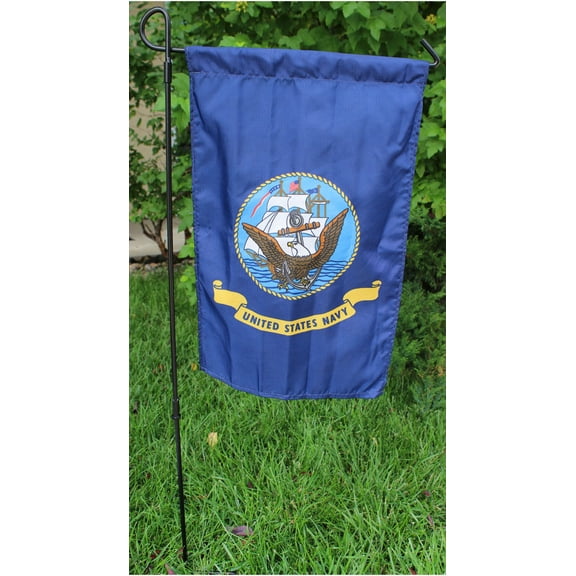 Navy - 12"x18" Garden Banner