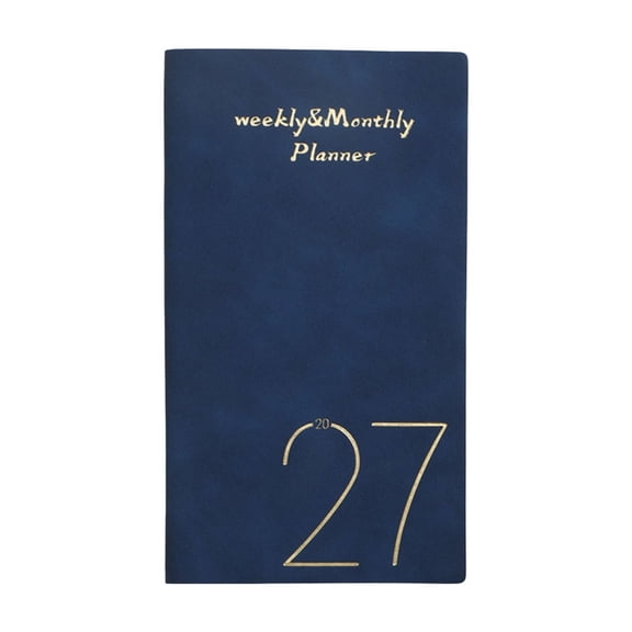 Navy 2027 English Daily Planner Journal 365 Day Notebook Calendar For Portable Yearly Organizing