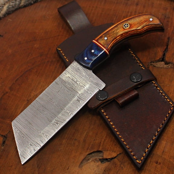 Navy - 5.3" Damascus Cleaver