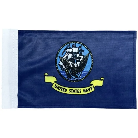Navy 6" X 9" Motorcycle Flag