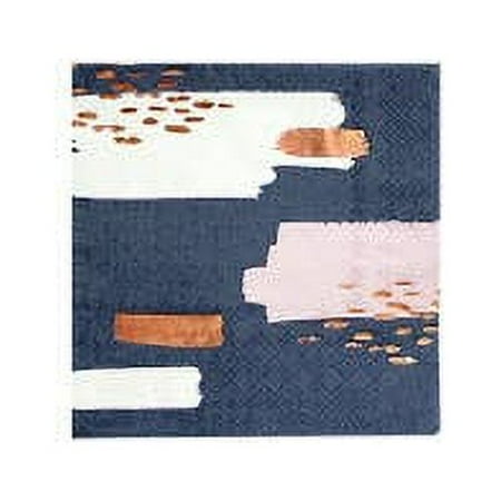 Navy Abstract Cocktail Paper Napkins- (cocktail/lunch)