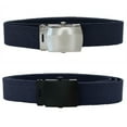 thumbnail image 1 of Navy Adjustable Canvas Military Web Belt With Metal Buckle 32 to 72, 1 of 3