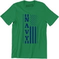 thumbnail image 1 of Navy American Flag Patriotic Stars and Stripes Military Mens T-Shirt, 1 of 4