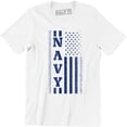 thumbnail image 1 of Navy American Flag Patriotic Stars and Stripes Military Mens T-Shirt, 1 of 4