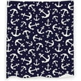 thumbnail image 1 of Navy Anchor Blanket Flannel Fleece Throw Blanket Kawaii Stuff for Bed Couch Sofa Chair 40"X50", 1 of 6
