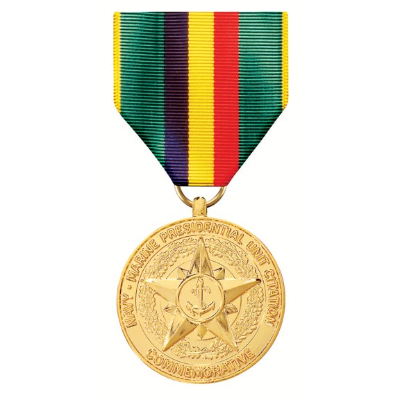 Navy And Marine Presidential Unit Commemorative Medal Anodized