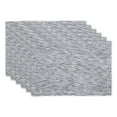 thumbnail image 1 of Navy And Off-White Tonal Recycled Cotton Slubby Rib Placemat (Set of 6), 1 of 2