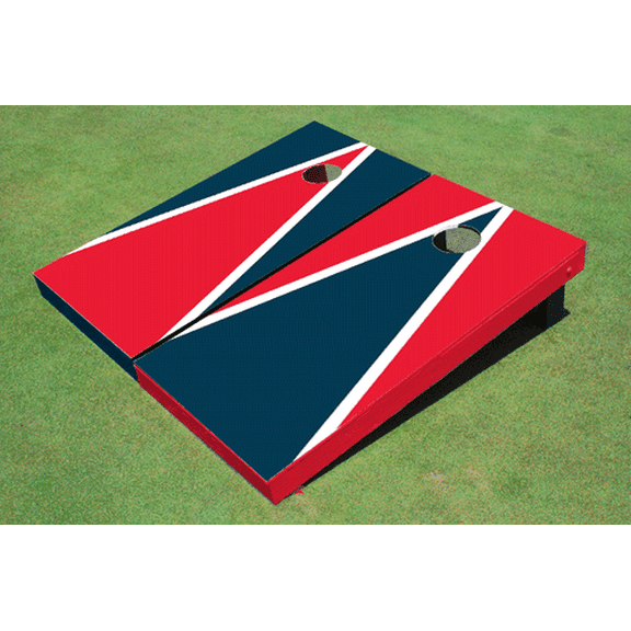 Navy And Red Alternating Triangle Set