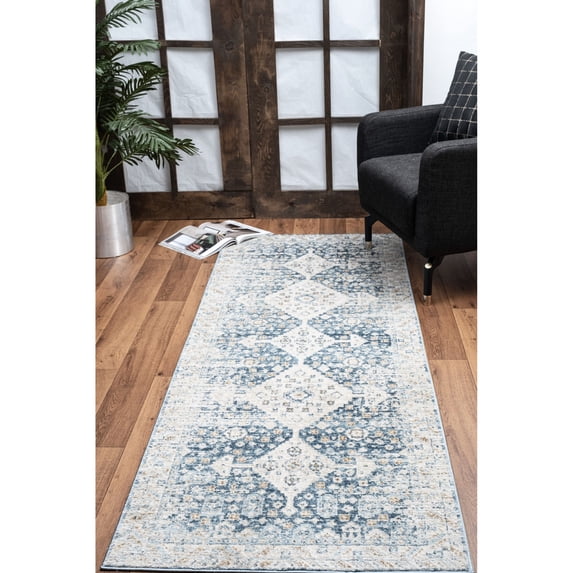 Navy Area Rug, 2 ft. 7 in. x 7 ft. 3 in. | In High Traffic and Family Areas | Soft, Pet-Friendly Floor Solution