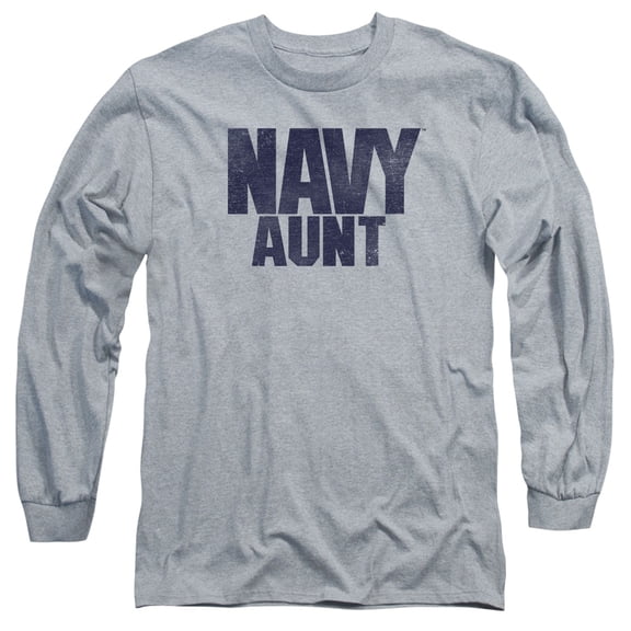 Navy - Aunt - Long Sleeve Shirt - Large