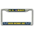 thumbnail image 1 of Navy Aviation Boatswain's Mate AB Chrome License Plate Frame, 1 of 1