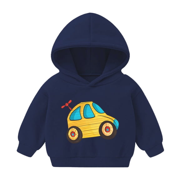 Navy Baby Kids Girl Boy Happy Festival Gift Thanksgiving Brunch Hoods Outfits Sweatshirt for Child Graphic with Hood Fall Winter 2025 Clothes 4 Years