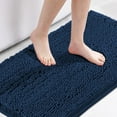 thumbnail image 1 of Navy Bath Mat for Bathroom, Microfiber Bath Rugs Chenille Floor Mat Ultra Soft Washable Bathroom Dry Fast Water Absorbent Bedroom Area Rugs, 24 x 42 - Inch, 1 of 6