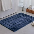 thumbnail image 1 of Navy Bathroom Rugs, Bath Mats for Bathroom Non-Slip, Super Soft and Water Absorbent, Microfiber Bath Rugs Washable, Large Bath Rugs for Floor, Tub and Shower, 36" x 24", 1 of 8