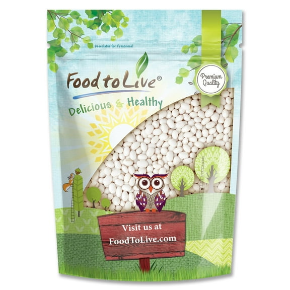 Navy Beans, 1 Pound — Kosher, Raw, Vegan, Sproutable — by Food to Live