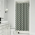 thumbnail image 1 of Navy and Beige Checkerboard Pattern Shower Curtain 36"x72" ,Bathroom Decorative Shower Curtains Set with 12 Hooks,Modern Waterproof Washable Shower Curtain, 1 of 6