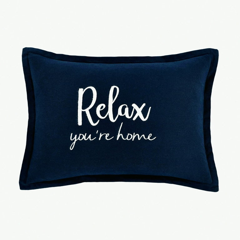 Navy rectangle throw pillow on sale