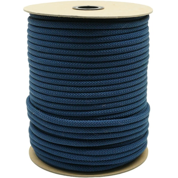 Navy Blue 1/4" Utility Rope - 300 Ft Spool | Durable & Versatile Braided Rope