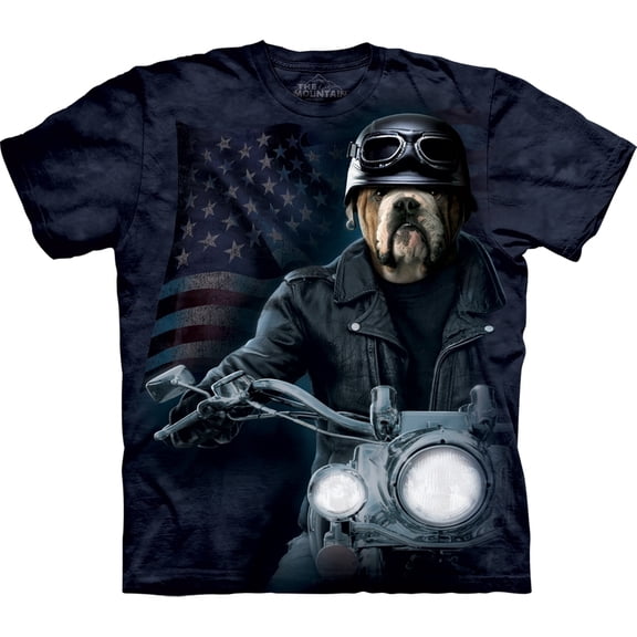 Navy Blue 100% Cotton Biker Sam Realistic Graphic T-Shirt