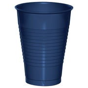 Navy Blue 12 oz Plastic Cups for 20 Guests