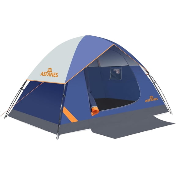 Navy Blue 2-Person Waterproof Dome Camping Tent for Outdoor Hiking and Camping
