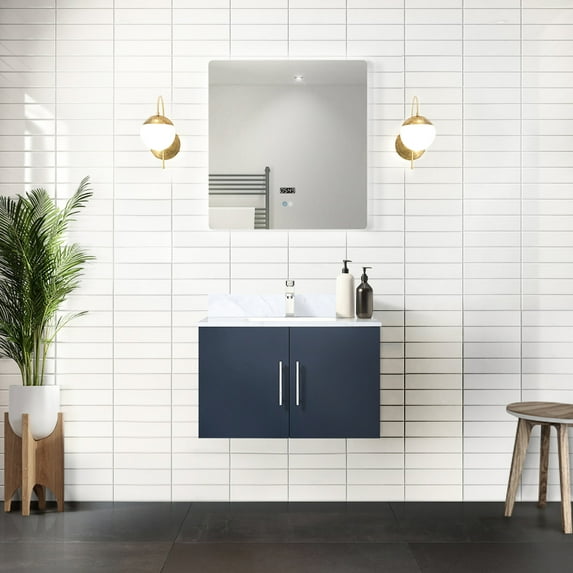 Navy Blue 30x22 - inch Vanity Cabinet | Bath Storage and Design | Quick Assembly for Homeowners