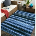 thumbnail image 1 of Navy Blue 5'x7' Waterproof Indoor Outdoor Rug for Patio Balcony Deck Porch Garden Rustic 3D Optical Illusion Carpet Farmhouse Washable Non Skid Camping Large Area Rug, 1 of 6