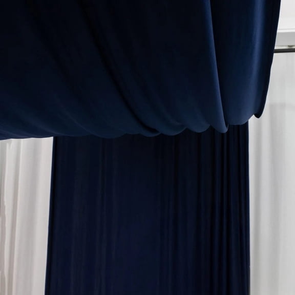 Navy Blue 5x20 feet 4-Way Stretch Spandex Ceiling Drape Panel Backdrop Curtain