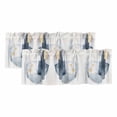thumbnail image 1 of Navy Blue Abstract Art Valances for Windows, Decorative Rod Pocket Window Valance Curtains, Geometric Luxury Modern Art Short Curtain Drapes for Kitchen/Bathroom/Living Room, 2 Panels, 42" W x 12" L, 1 of 9