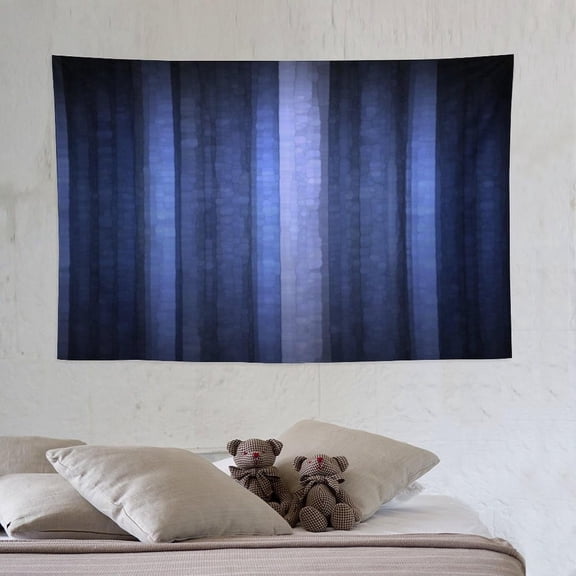 Navy Blue Abstract Glass Texture Tapestry Wall Hanging Ombre Home Decor for Living Room Bedroom Apartment Dorm 40"x60"