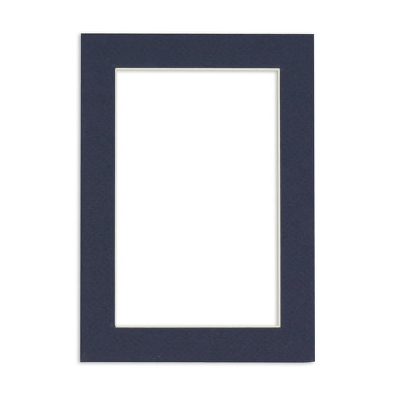 Navy Blue Acid Free 16x20 Picture Frame Mats with White Core Bevel Cut for 11x17 Pictures - Fits