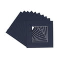 thumbnail image 1 of Navy Blue Acid Free 20x20 Picture Frame Mats with White Core Bevel Cut for 16x16 Pictures - Fits, 1 of 4