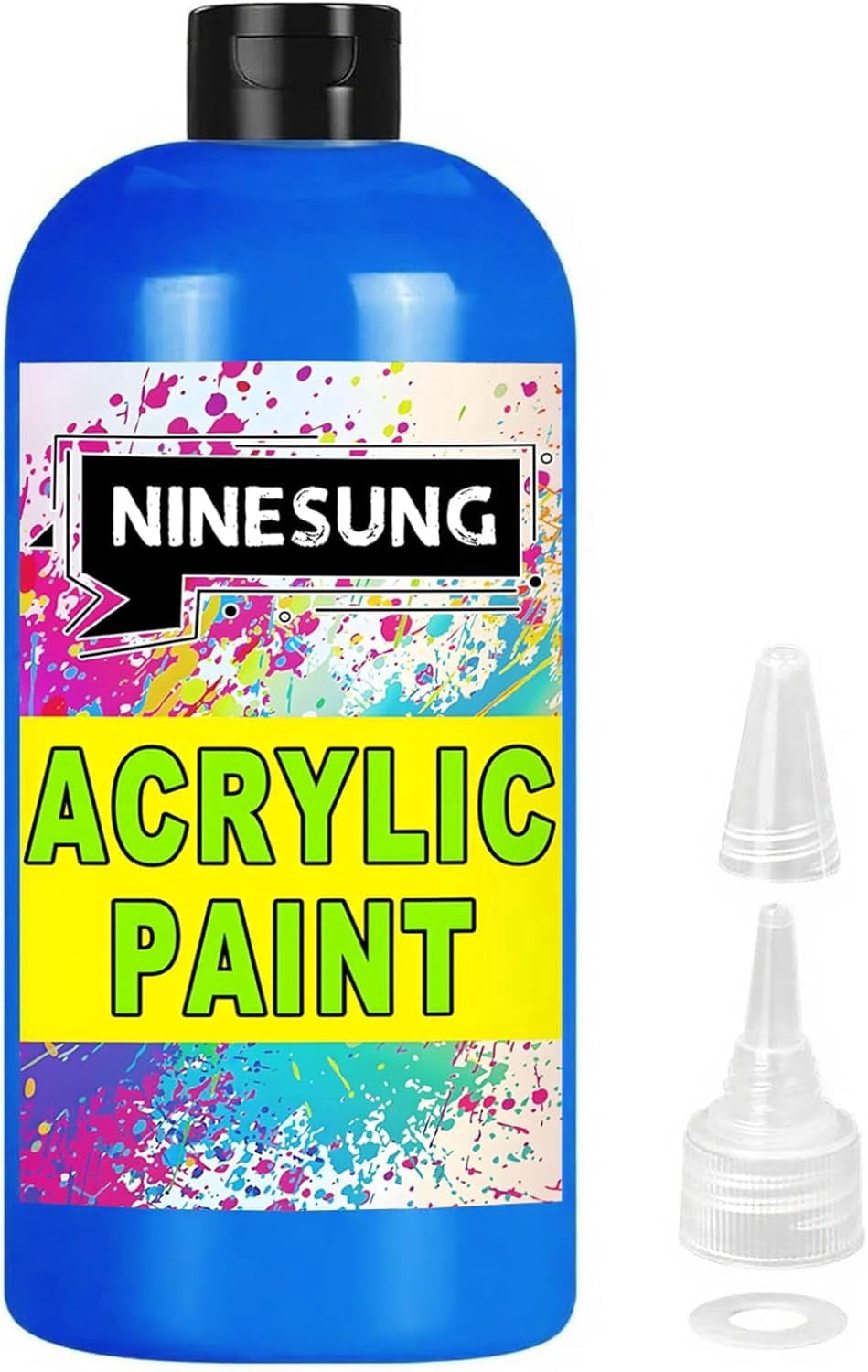 Navy Blue Acrylic Paint - Bulky-Size - 17 oz/500 ml Acrylic Paints Professional Artists Painting for Canvas Fabric Rock Easter Egg Wood Ceramic Glass Art Craft Painting (Navy Blue, 17 Fl Oz)