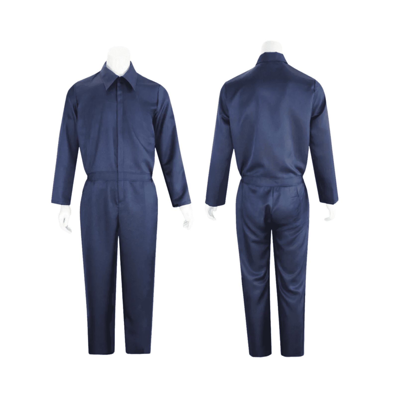 Navy Blue Adult Jumpsuit Coveralls Long Sleeve Cotton Blend Work