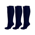thumbnail image 1 of Navy Blue All Cotton 3 Pack Extra Heavy Slouch Socks Made In USA, 1 of 3