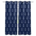 thumbnail image 1 of Navy Blue Anchor Blackout Curtains for Bedroom Living Room Darkening Curtains 90 Inch Nautical Coastal Summer Ocean Ship Black Out Window Curtain Privacy Window Treatment Grommet Drapes 52"x90"x2, 1 of 9