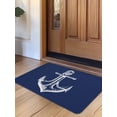 thumbnail image 1 of Navy Blue Anchor Door Mat&nbsp;Indoor Outdoor Entrance, Non Slip Rug for Kitchen Bathroom Entryway Rug, Coastal Nautical Marine Minimalist Washable Doormat Floor Mat for Office Home Decor 24x36 Inch, 1 of 8