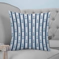thumbnail image 1 of Navy Blue Anchor Nautical Throw Pillow Covers, Soft Pillowcases with Invisible Zipper, Blue Coastal Ocean Decorative Square Pillow Cushion Covers for Living Room Couch Sofa Bed 16x16 Inches, 1 of 8