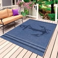 thumbnail image 1 of Navy Blue Anchor Outdoor Rug for Patio/Deck/Porch, Non-Slip Large Area Rug 3 x 5 Ft, Coastal Summer Beach Nautical Buralp Indoor Outdoor Rugs Washable Area Rugs, Reversible Camping Rug Carpet Runner, 1 of 8