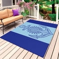 thumbnail image 1 of Navy Blue Anchor Outdoor Rug for Patio/Deck/Porch, Non-Slip Large Area Rug 5 x 8 Ft, Nautical Mandalas Boho Modern Abstract Indoor Outdoor Rugs Washable Area Rugs, Camping Rug Carpet Runner, 1 of 8