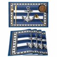thumbnail image 1 of Navy Blue Anchor Placemats Set of 6, Nautical Summer Beach Coastal Ocean Placemats for Dining Table, Place Mats for Kitchen Tabletop, Waterproof Wipeable Dining Table Mats Set, 1 of 9
