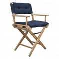 thumbnail image 1 of HomeRoots Navy Blue And Brown Solid Wood Director Chair With Navy Blue Cushion, 1 of 3