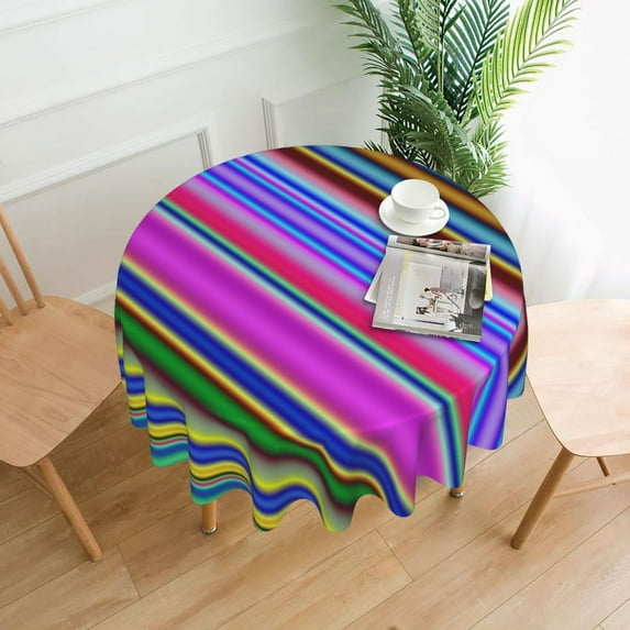 Navy Blue And White Line Tablecloth Vintage Stripes Custom Protector Table Cover Polyester Dinner Wholesale Kawaii Table Cloth