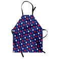 thumbnail image 1 of Navy Blue Apron American Flag Inspired Patriotic Design with the Stars Image, Unisex Kitchen Bib Apron with Adjustable Neck for Cooking Baking Gardening, Red White Blue and Dark Blue, by Ambesonne, 1 of 3