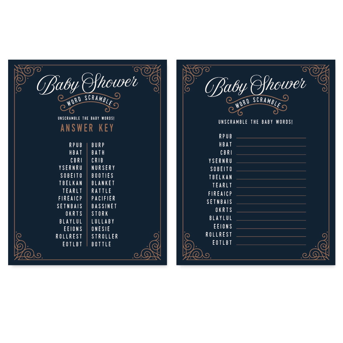 Amscan Baby Shower Word Game – 24ct Pack, Multicolor Fun Party Activity For Baby Showers - View #11