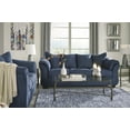thumbnail image 1 of Modern Navy Blue Microfiber 2-Piece Living Room Set (Sofa and Loveseat) with Solid Hardwood Frame, 1 of 10